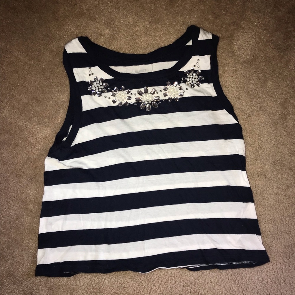 Jeweled tank top